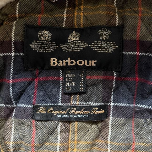 Barbour Jacket Womens 4 Green Kelsall Wax Parka Lined Outdoor Hooded - Picture 5 of 12